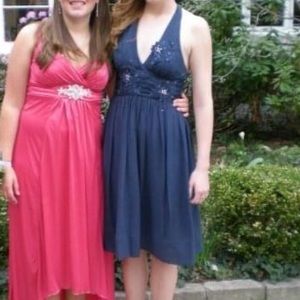 BCBG navy cocktail dress, size 2